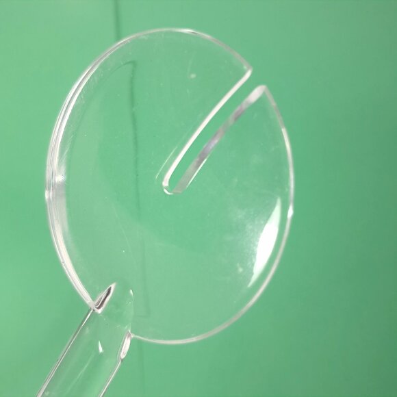 Lucite Acrylic Salad Serving Fork & Spoon Set clear Acrylic Modern Utensils MCM - Picture 6 of 12